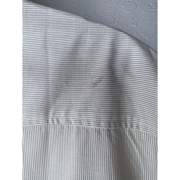 Five Four Thin Striped Short-Sleeve Button-Down Shirt - M - Picture 4 of 5